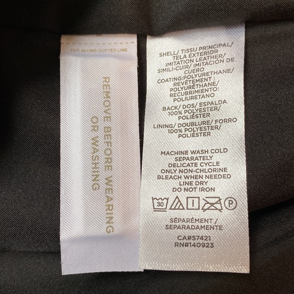 LOFT Black Imitation Leather Mini-Skirt - Picture 9 of 9